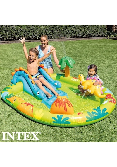 Intex 57166 Küçük Dino Şekilli Oyun Havuzu 191 X 152 X 58 Cm Çok Renkli