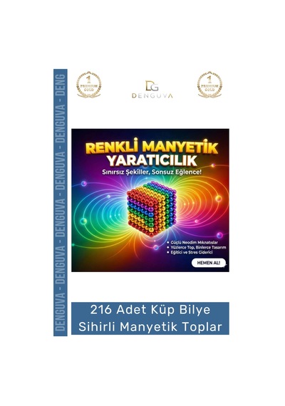 Mıknatısbilye Neodyum Mıknatıs Manyetik Bilye Stres Giderici Zeka Geliştirici Seti Adet Cube Küp Dy