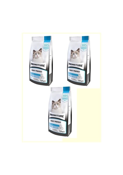 Pronature Daily Protect Hamsili ve Pirinçli Yetişkin Kedi Maması 3 x 1500 G