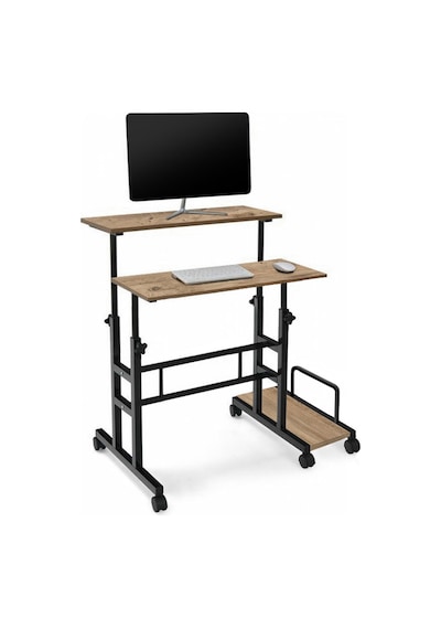 Yükseklik Ayarlı Bilgisayar/Laptop Ve Çalışma Masası - Ceviz