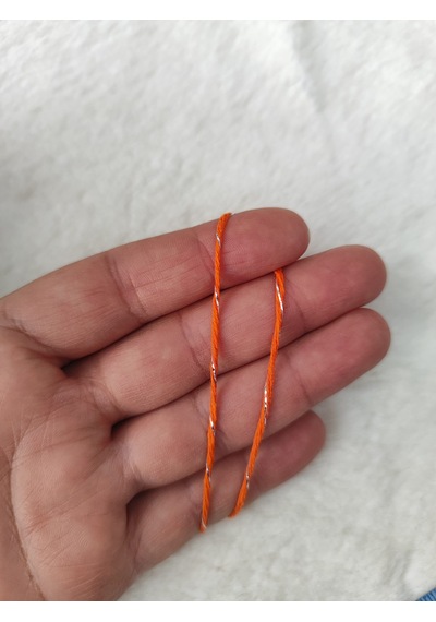 Koton İp - Gümüş Simli Turuncu 100 Gr 0
