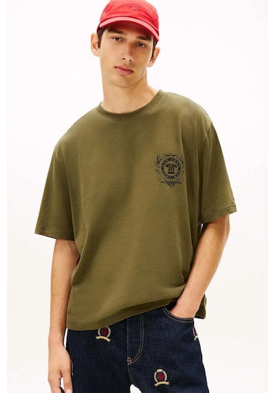 Tommy Hilfiger Tjm 90s Bılls Ss Tee Erkek Yeşil T-shirt - Dm0dm22332