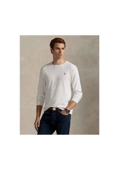 Polo Ralph Lauren Özel Tasarım Regular Kesim Yumuşak Pamuklu Sweatshirt Beyaz