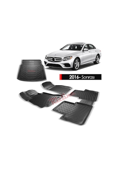 Mercedes E Serisi W213 Paspas Bagaj Havuzu 3D Rizline Rampalı Set