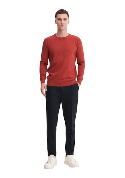 Cazador Slim Fit Soft Touch Basic Bisiklet Yaka Kazak-33155 Kiremit