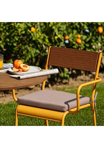 Sandalye Oturum Minderi Renkli 40x40x4 Bağcıklı Çıkarılabilir Kılıflı Su İtici Açık Gri 4'lü Diğer