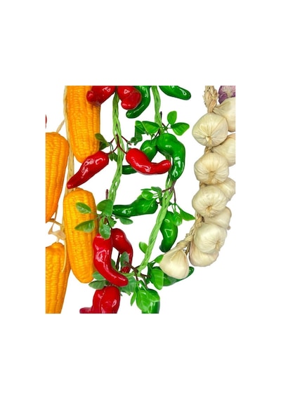 Yapay Sebze Salkımı 6lı Set Süs Sahte Yapay Meyve Sebze Karışık Paket