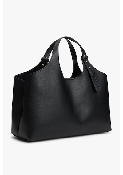 Tommy Hilfiger Th Logo Satchel Siyah Kadın El Çantası-15218