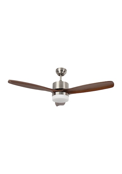 Alsanfan Modern Gri Motor Kahverengi Kanat Aydınlatmalı Uzaktan Kumandalı Tavan Vantilatörü 132cm