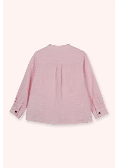 Erkek Çocuk Uzun Kollu Müslin Pembe Gömlek Çok Renkli 2511BK06022