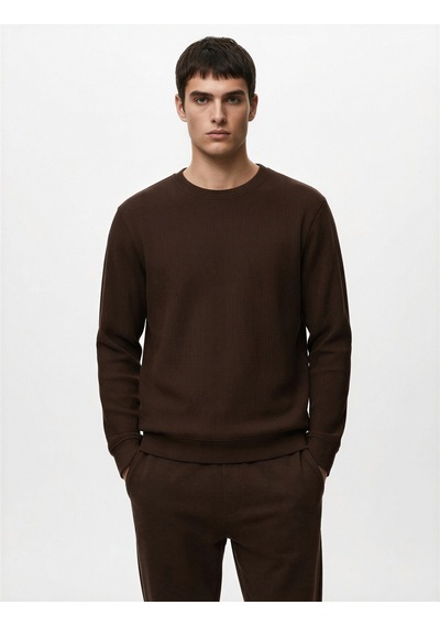 Koton Regular Fit Uzun Kollu Dokulu Basic Bisiklet Yaka Sweatshirt Kahverengi 6wam70192mk Kahverengi Koton Regular Fit Uzun Kollu Dokulu Basic Bisiklet Yaka Sweatshirt Kahverengi 6wam70192mk Kahverengi