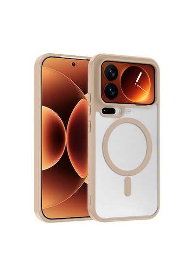 Xiaomi 17 Pro Max Kılıf Magsafe Kamera Korumalı Mat Parmak İzi Tutmayan Pazarplus Kahverengi