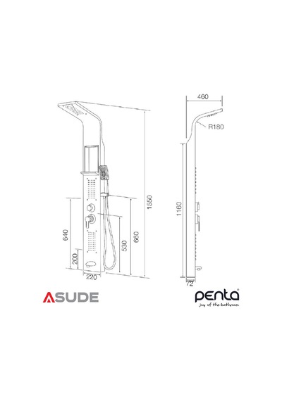 Penta Sp1830 Duş Paneli Sarı