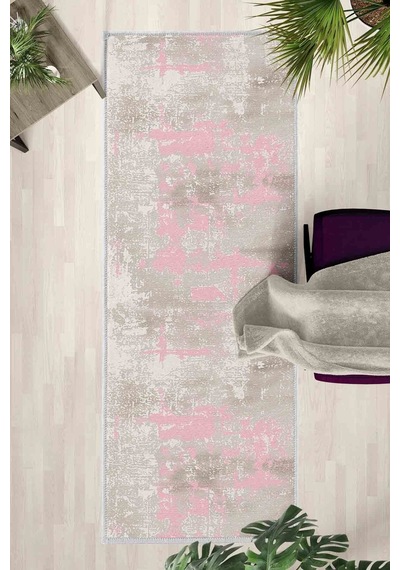 Ceren Pembe Vizon Yıkanabilir Yolluk