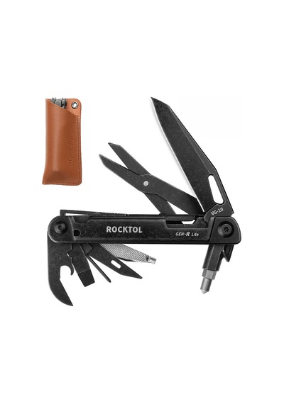 Rocktol 15 Fonksiyonlu Multitool Çakı Kılıflı Siyah