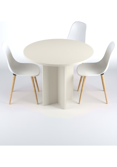 Harmony Sora Oval Masa 90x75x90 Cm Aytaşı Sadece Masa - Modern Tasarım Antrasit
