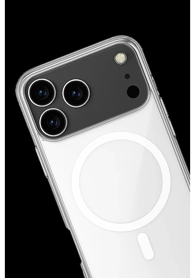 Apple İphone 17 Pro Kılıf Magneticsafe Şeffaf Silikon - Şeffaf
