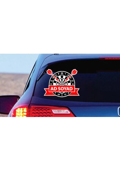 Kişiye Özel Dart Sticker - Yazı Isim Sticker - 00270 50x39 Cm