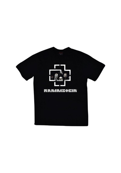Rammstein Baskılı Unisex %100 Pamuk Siyah T-shirt SIYAH