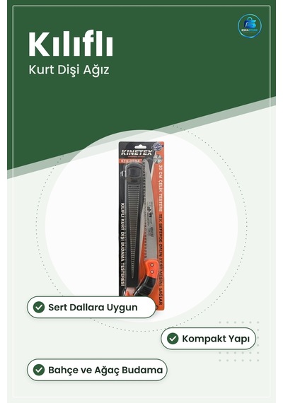 Kılıflı Kurt Dişi Budama Testeresi Bahçe Ağaç Dalı Kesme Sert Dal