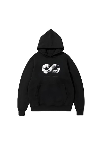 Mbb E-ticaret 3 İplik Pamuklu Cepli Kapüşonlu 10 Kasıma Özel Sweatshirt Hoodie - Siyah