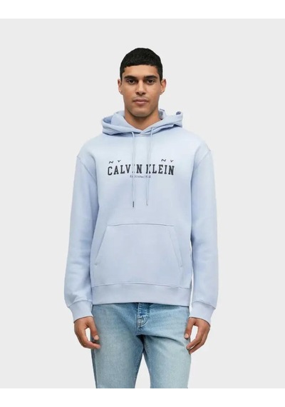 Calvin Klein Ls 350fleece Collegıate Hoodıe Mavi Erkek Sweatshirt