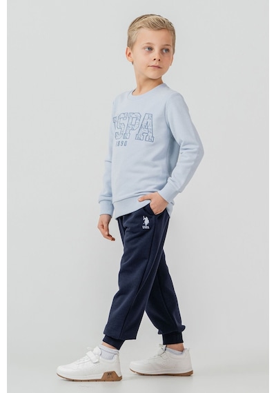 U.S. Polo Assn. Erkek Çocuk Nakışlı Mavi Uzun Kol Eşofman Takımı Us2610-c-v1 Us2610-c-v1