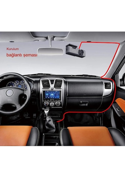 Dahili Wifi Dahili Mini Ekran 1080P Araç Kamerası