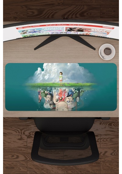 Spirited Away Kaymaz Dikişli Kauçuk Oyuncu Mousepad V5 - 70x30 Xl Gaming Mouse Pad Fare Altlığı