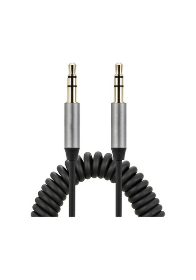 Griffin Spiral Araç Ses Aktarım Kablosu Aux Kablo 2/3Mm-Siyah