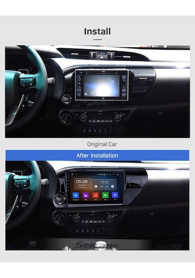 Hilux 2017+ Uyumlu Multi Medya Navi Gasyon Usb Kamera Carplayer 4 Ram
