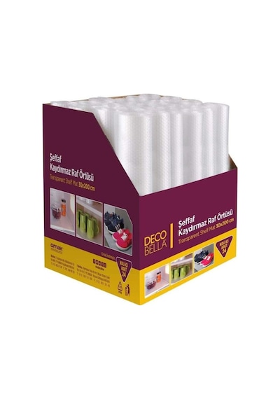 Decobella Şeffaf Pvc Raf & Dolap Örtüsü 30x200 Cm Plastik Turuncu Diğer