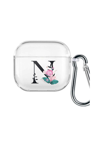 3 Nesil Harf Tasarımlı Şeffaf Silikon Kılıf N Çok Renkli 6 Ay Apple Uyumlu AirPods