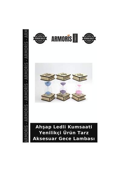 Ahşap Ledli Kumsaati Yenilikçi Ürün Tarz Aksesuar Gece Lambası