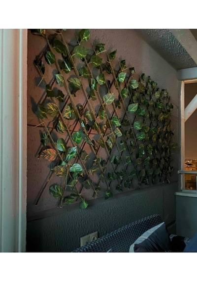 Yapay Sarmaşıklı Açılır Kapanır Akordeon Çit 3 M Çit Bahçe Balkon Çiti 3m120cm