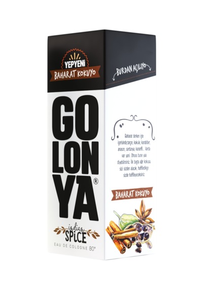Golonya Spice 250 Ml Cam Şişe Baharat Kokulu Kolonya 12 Adet 1 K