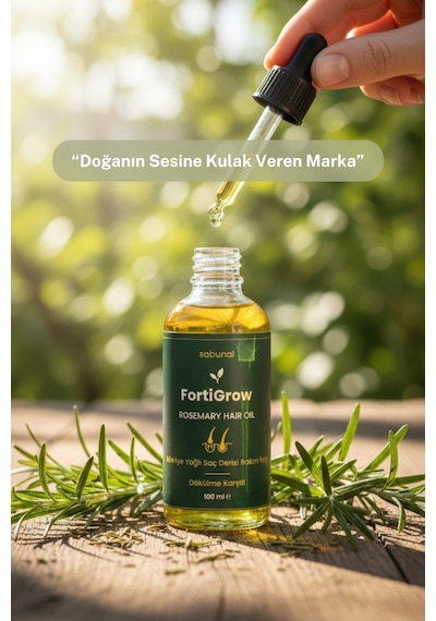 Fortigrow Dökülme Karşıtı & Canlandırıcı 100 Ml - Biberiye & Kafein Saç Bakım Yağı