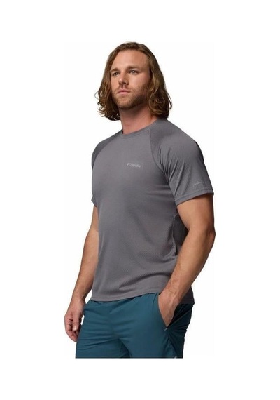 Columbia Ao0944 Alpine Chill Pro Ss Crew Erkek T-shirt-33001 Koyu Gri Melanj