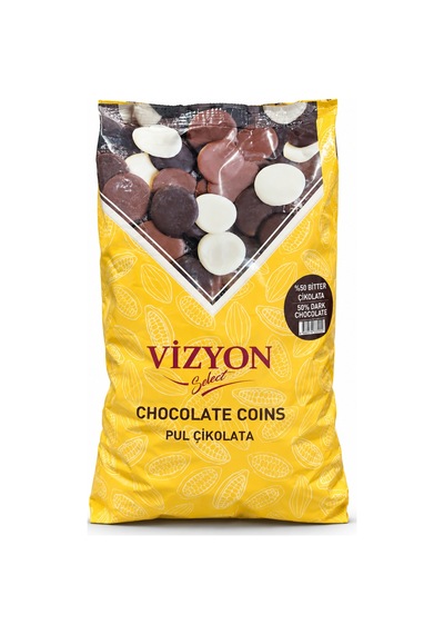 Vizyon Select %50 Bitter Pul Çikolata 2,5 Kg