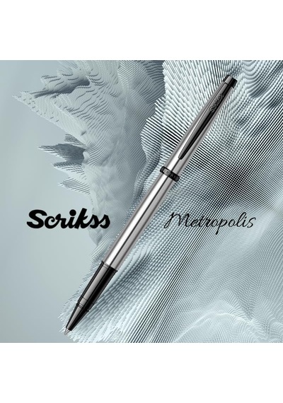 Metropolis 800 Roller Kalem Siyah Krom 124-Pembe