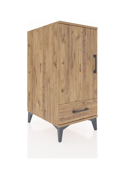 Kronos Komodin 3 Raflı Tek Çekmeceli Tek Kapaklı 44x59x96 Çam-çam Atlas Çam