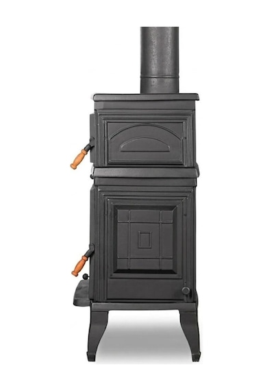 Dorello Odun Kömür Sobası Tam Pik Döküm Kuzineli Fırınlı Yan Kapaklı Soba Drl-044yk