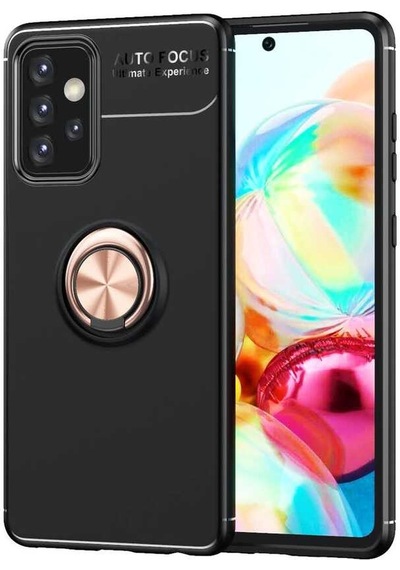 Samsung Galaxy Uyumlu A52 Kılıf Yüzüklü Kamera Korumalı Range Ring Silikon Kılıf