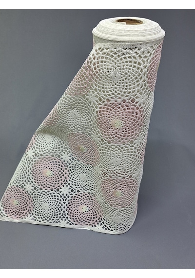 Pvc Küpür Dantel Raf Ve Dolap Örtüsü Runner Pembe Kprhyw011a 50 X 200
