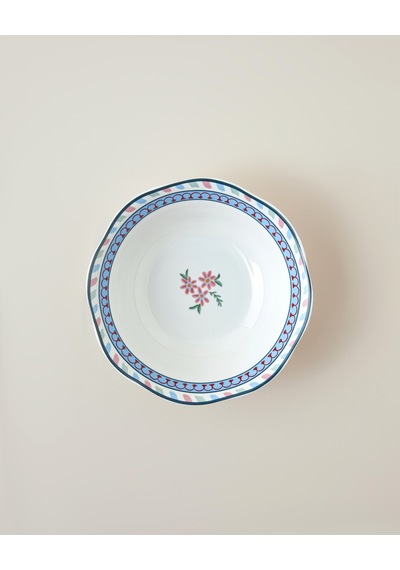 Botanical Romance New Bone Kase 15 Cm Pembe - Mavi