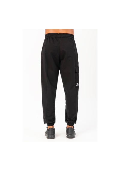 Maraton Sportswear Oversize Erkek Lastik Paça Basic Siyah Eşofman Altı 22466-siyah Siyah