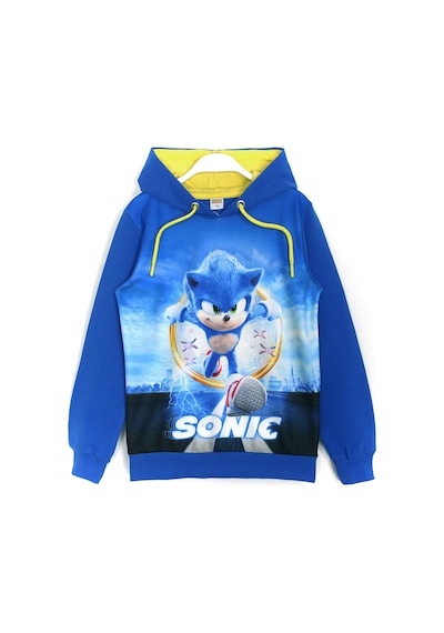 Kirpi Sonic The Hedgehog Çocuk Sweatshirt Saks Mavi