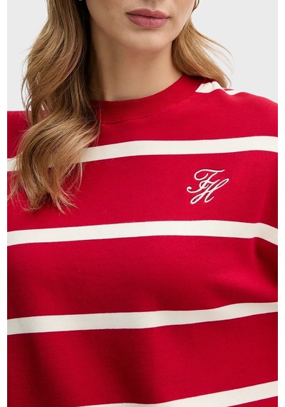 Tommy Hilfiger Bayan Sweat Ww0ww48431 0e2 Kırmızı-beyaz Kırmızı-beyaz
