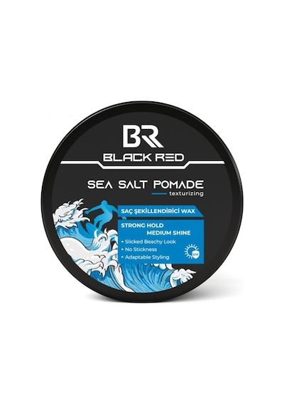 Black & Red Wax Saç Şekillendirici Wax Sea Salt Pomade Deniz Tuzlu Güçlü Tutuş - 120 Ml