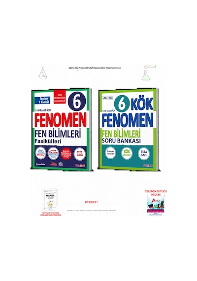 Fenomen 6. Sınıf Fen Fasikülleri + Kök Fen Sb 2 Kitap Seti